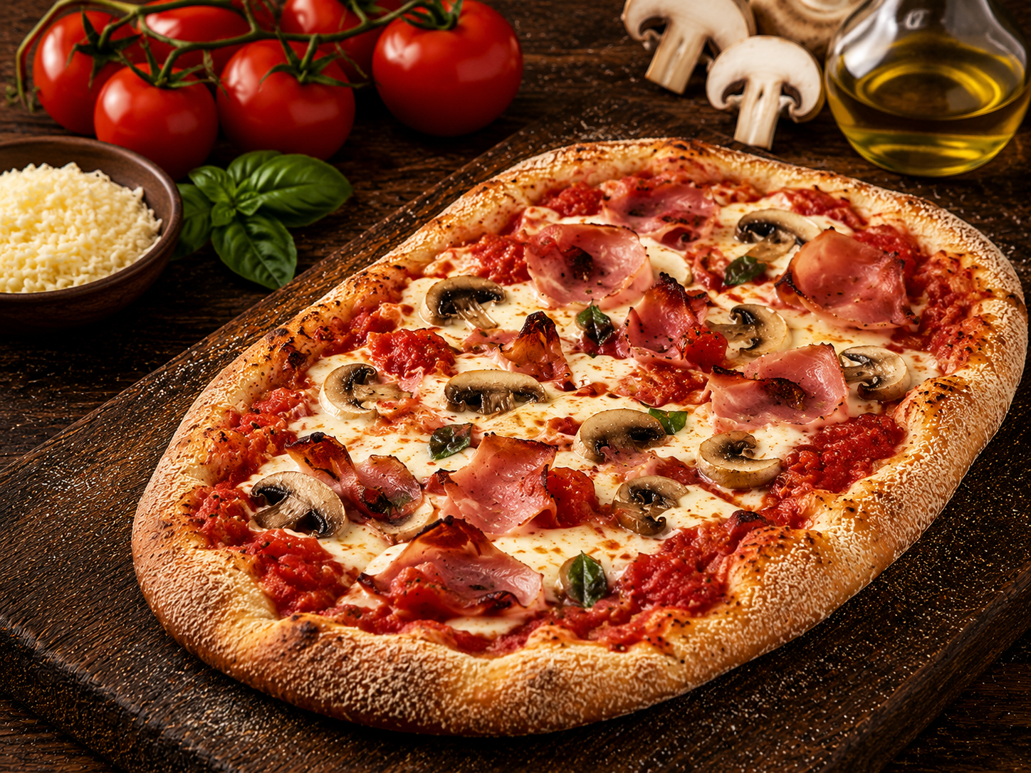 Pizza Prosciutto-Funghi